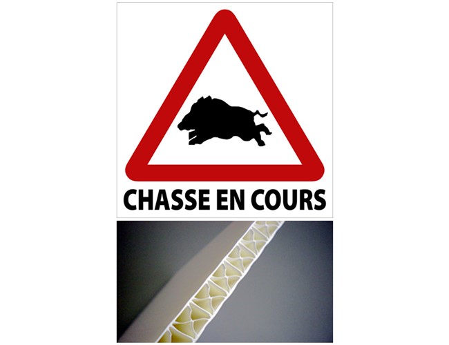 Panneau Duop10 - Chasse en cours